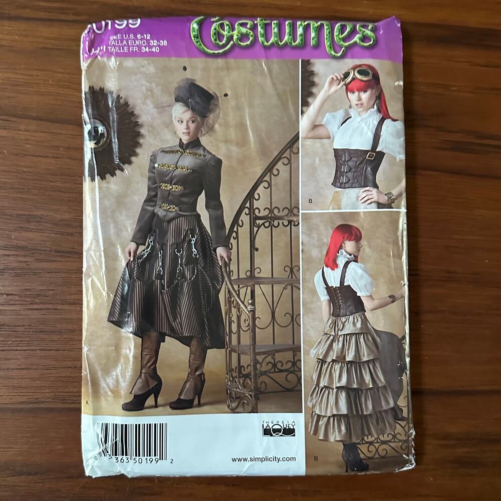 UNCUT Simplicity Pattern 0199 Costume Size 6-12